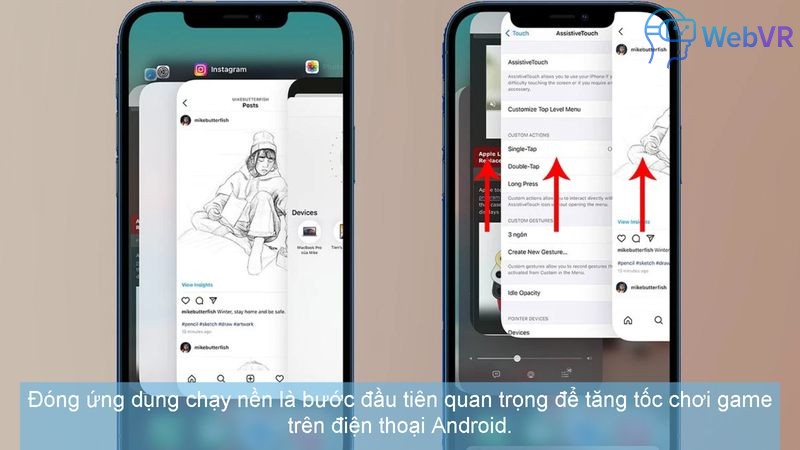 Đóng ứng dụng chạy nền là bước đầu tiên quan trọng để tăng tốc chơi game trên điện thoại Android.